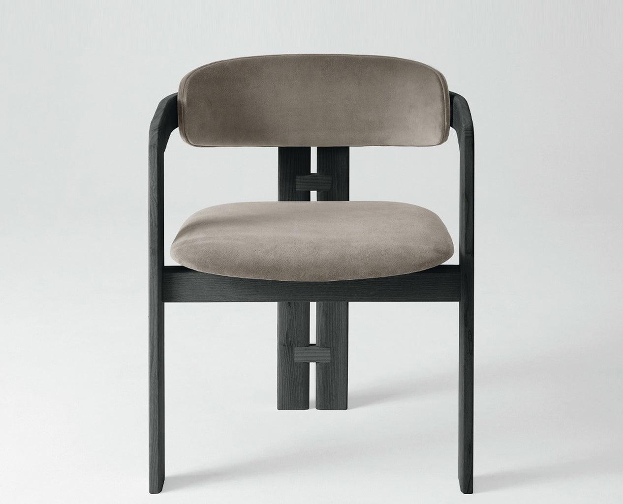Dory Modern Dining Chair - Dark Gray Wax Wood - Modern Design, Minimalist Aesthetic