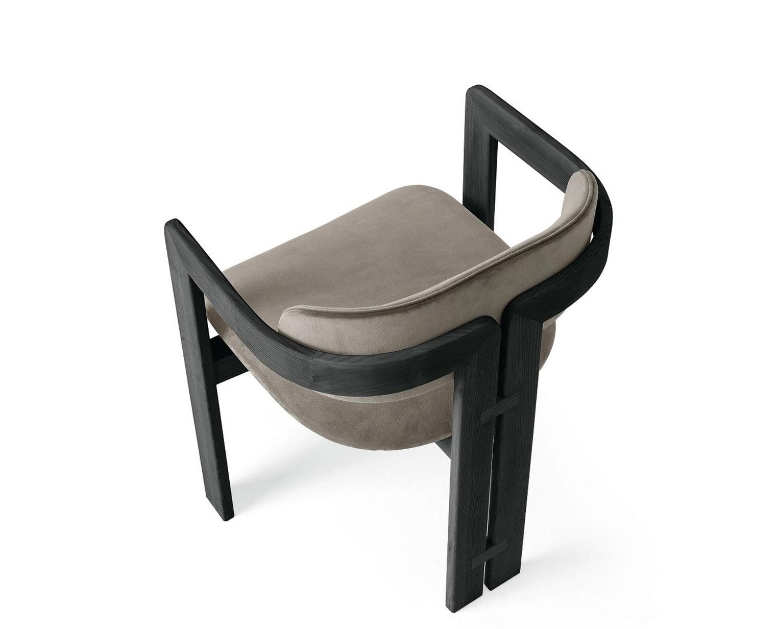 Dory Modern Dining Chair - Dark Gray Wax Wood - Modern Design, Minimalist Aesthetic